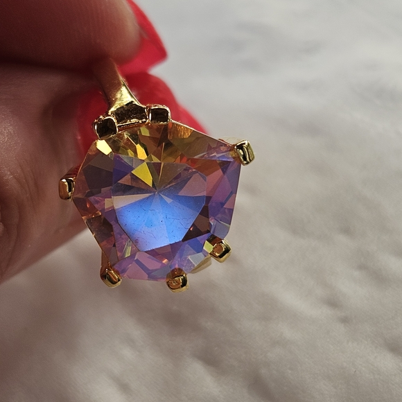 Gold and Purple Statement Ring - Picture 14 of 14